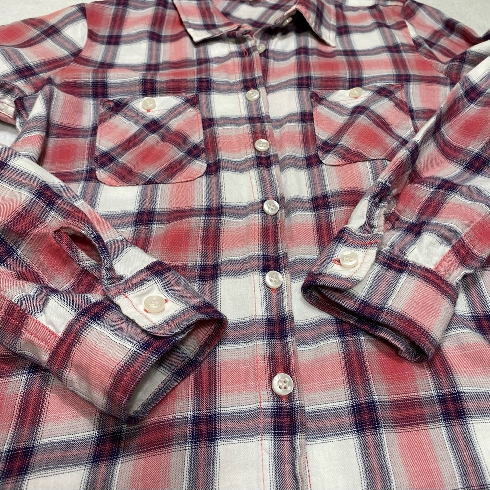 2/$30 BCBGeneration Plaid Button Down Cotton Western Shirt Size Small # 1552 - Picture 5 of 10